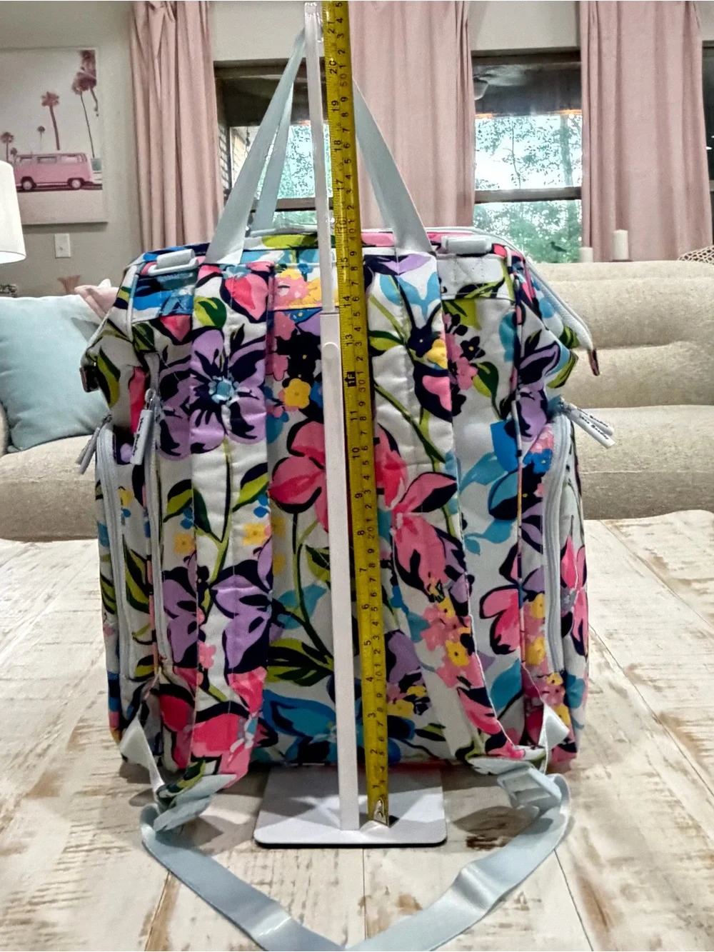 Vera Bradley Diaper Bag Cooler Marian Floral Baby Backpack Retired Rare Pink